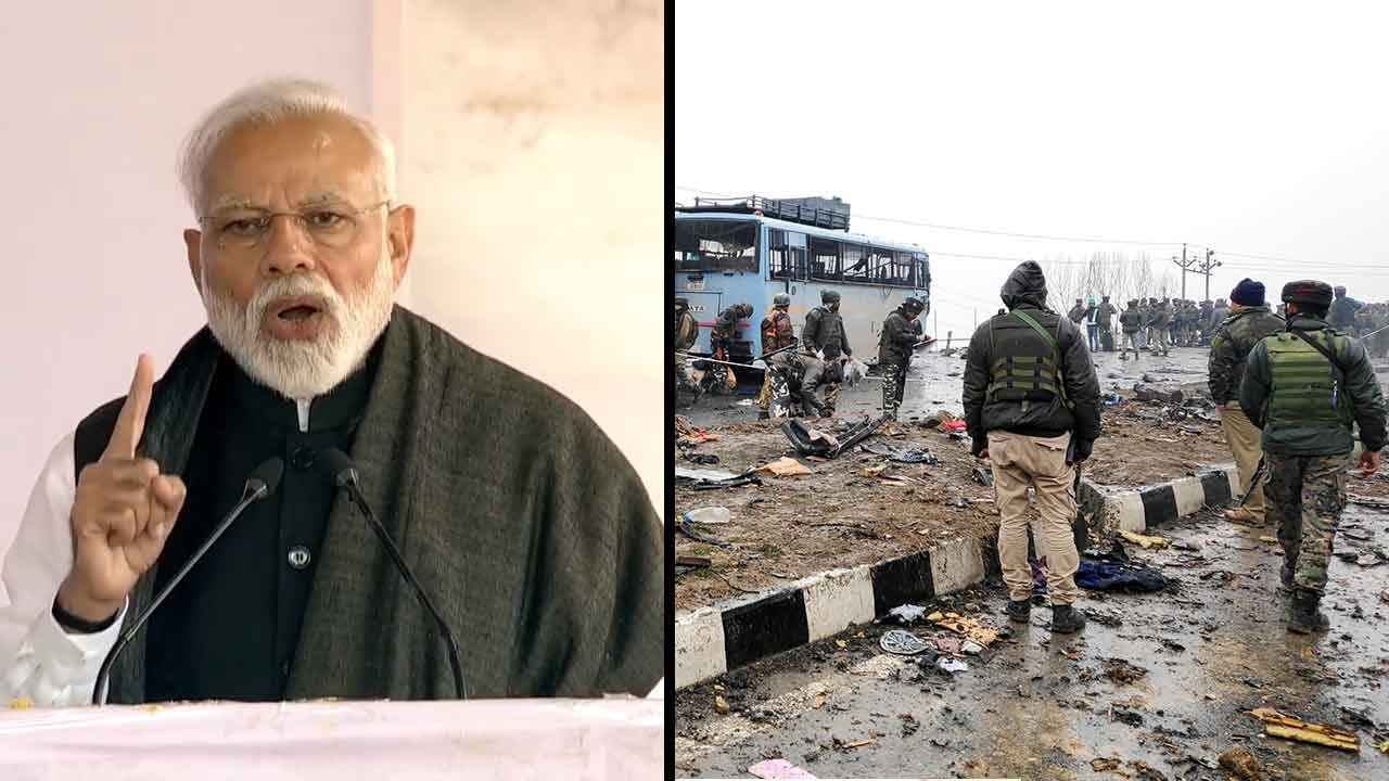 Modi during the Pulwama attack